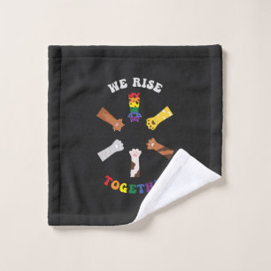 Wir kommen zusammen Paw Print DIVERSITY Einh Badhandtuch Set