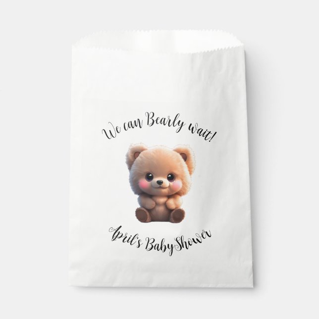 Wir können Baby Shooting Teddy Bär Geschenktütchen (Vorderseite)