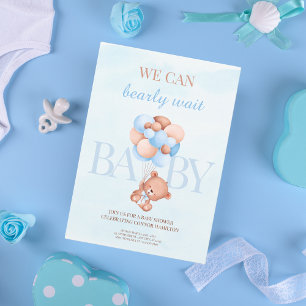 Wir können Babydusche frühzeitig abwarten Einladung