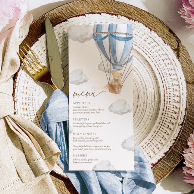 Wir können Babydusche frühzeitig abwarten Menükarte (Von Creator hochgeladen)