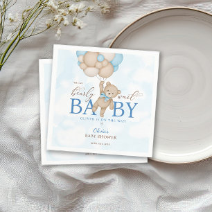 Wir können Babydusche frühzeitig abwarten Serviette