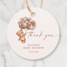 Wir können bald warten Boho Ballon Danke Geschenkanhänger