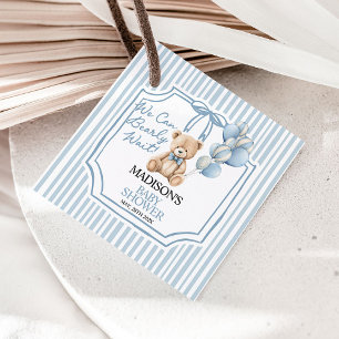Wir können Beary warten, Baby Shower Geschenkanhänger