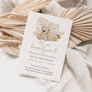 Wir können Boho Babydusche frühzeitig abwarten Einladung