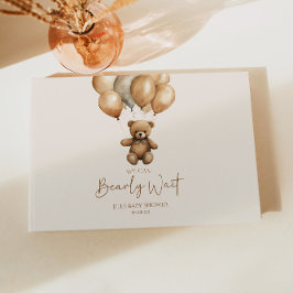 Wir können Boho Teddy Bear Baby Dusche frühzeitig Gästebuch