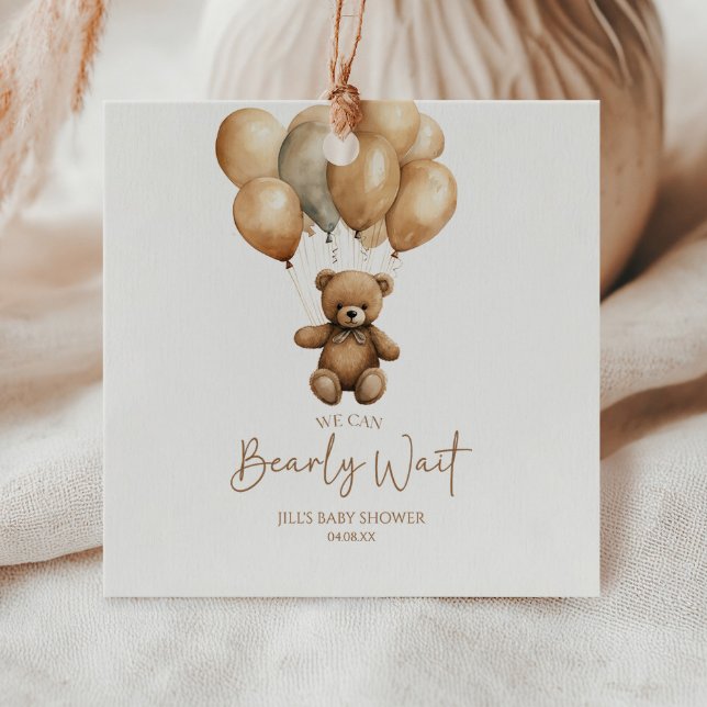 Wir können Boho Teddy Bear Baby Dusche frühzeitig  Geschenkanhänger (Von Creator hochgeladen)