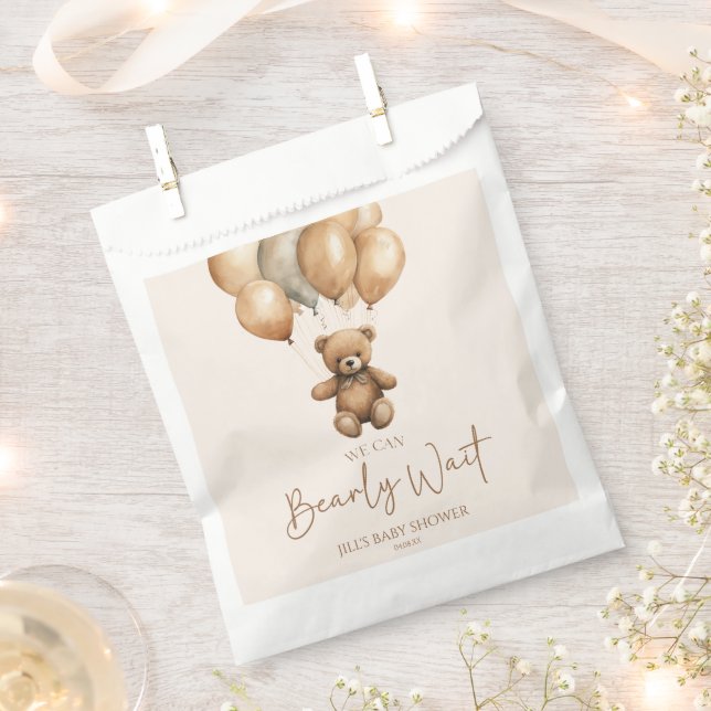 Wir können Boho Teddy Bear Baby Dusche frühzeitig  Geschenktütchen (Ausgeschnitten)