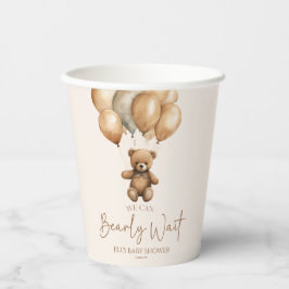 Wir können Boho Teddy Bear Baby Dusche frühzeitig Pappbecher