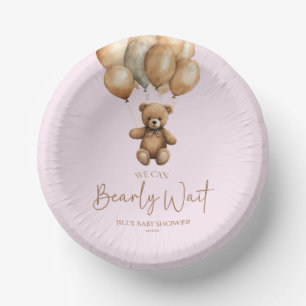 Wir können Boho Teddy Bear Baby Dusche frühzeitig Pappteller