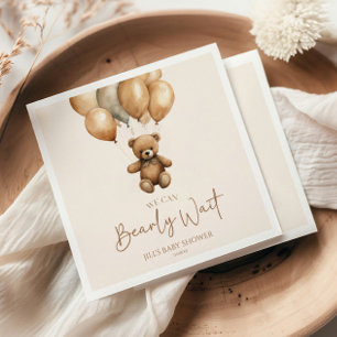 Wir können Boho Teddy Bear Baby Dusche frühzeitig Serviette