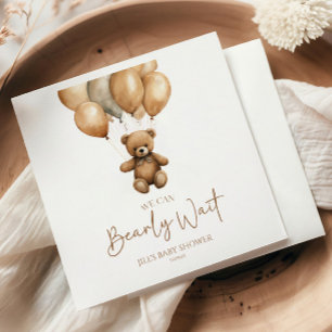 Wir können Boho Teddy Bear Baby Dusche frühzeitig Serviette