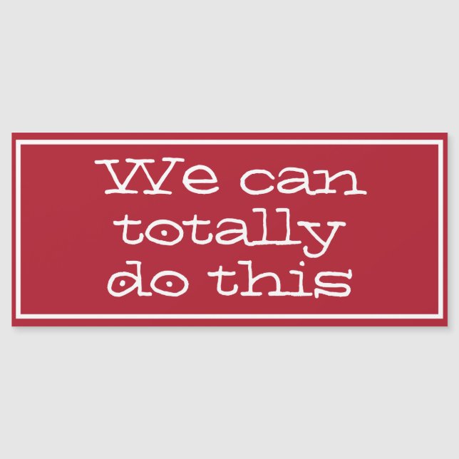 Wir können das komplett machen. Inspiration Zitat. Magnetkarte (Vorderseite)