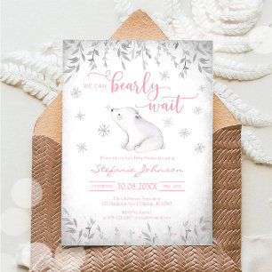 Wir können den Winter kaum erwarten Baby Shower Ei Einladung