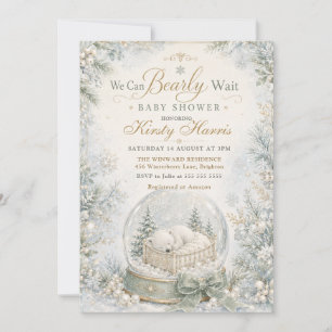 Wir können den Winter kaum erwarten Baby Shower Einladung