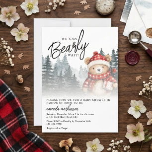 Wir können den Winter kaum erwarten Baby Shower Einladung