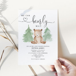 Wir können die Einladung der Babydusche abwarten