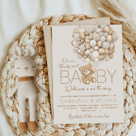 Wir können die neutrale Babydusche für das Geschle Einladung