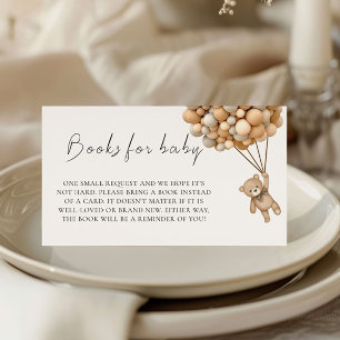 Wir können die Teddy Balloon Buchanfrage abwarten Begleitkarte