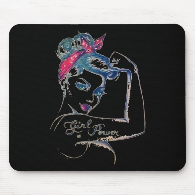 Wir können es heilen Rosie Riveter Brustkrebs Mädc Mousepad (Vorne)