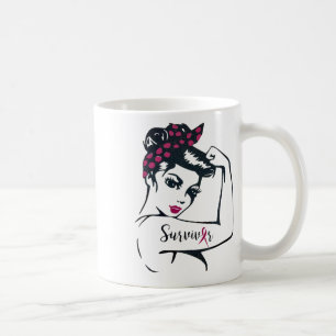 Wir können es heilen Rosie Riveter Brustkrebs Surv Kaffeetasse