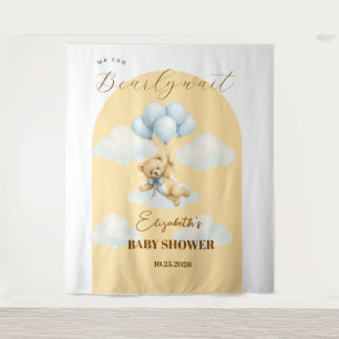 Wir können es kaum erwarten Baby Boy Shower Hinter Wandteppich