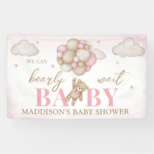 Wir können es kaum erwarten Baby Shower Banner