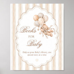 Wir können es kaum erwarten, Baby Shower Bücher fü Poster
