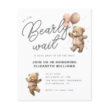 Wir können es kaum erwarten, Baby Shower Einladung