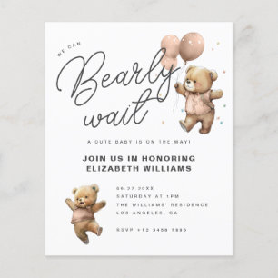 Wir können es kaum erwarten, Baby Shower Einladung