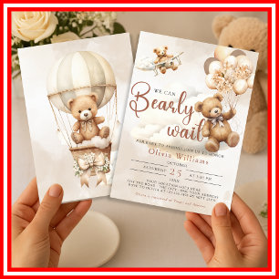 Wir können es kaum erwarten Baby Shower Einladung