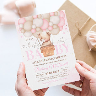 Wir können es kaum erwarten, Baby Shower Einladung