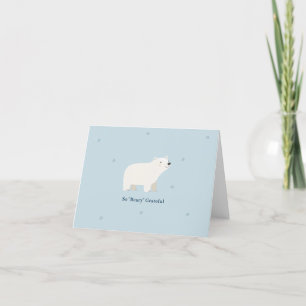 Wir können es kaum erwarten Baby Shower   Eisbär Dankeskarte