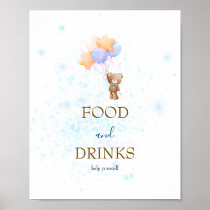 Wir können es kaum erwarten, Baby Shower Essen & T Poster