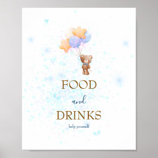 Wir können es kaum erwarten, Baby Shower Essen & T Poster