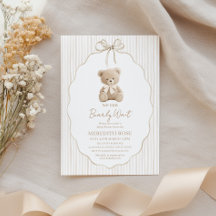 Wir können es kaum erwarten Baby Shower Junge Beig