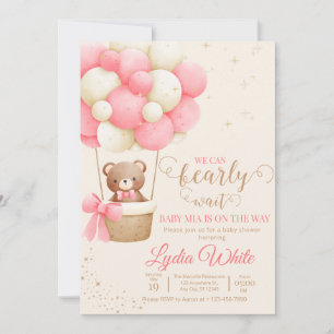 Wir können es kaum erwarten, Baby Shower Mädchen T Einladung