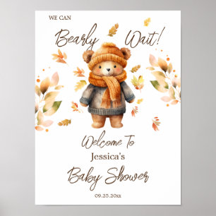 Wir können es kaum erwarten, Baby Shower Poster