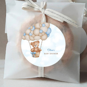 Wir können es kaum erwarten, Baby Shower Runder Aufkleber