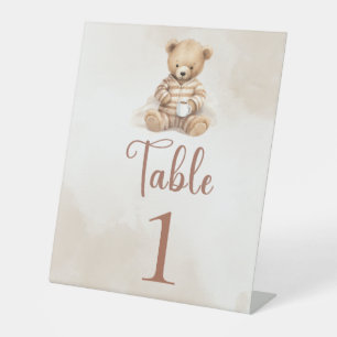 Wir können es kaum erwarten Baby Shower TABELLENNU Sockelschild