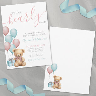 Wir können es kaum erwarten - Babyparty Einladung