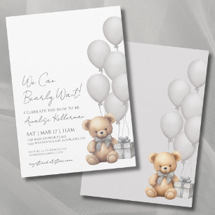 Wir können es kaum erwarten Bären-Baby-Party Einladung