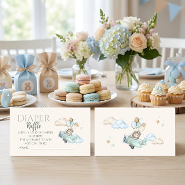 Wir können es kaum erwarten Bären Flugzeug Windel Begleitkarte