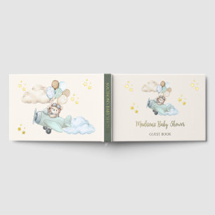 Wir können es kaum erwarten  Flugzeug-Baby-Party J Gästebuch