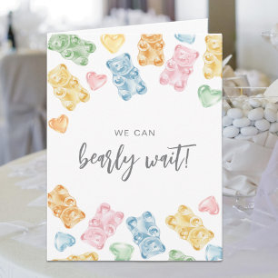 Wir können es kaum erwarten Gummibären Baby Shower Einladung