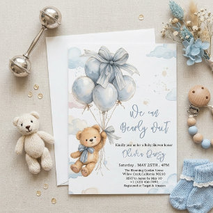 Wir können es kaum erwarten, Junge-Baby-Party-Einl Einladung