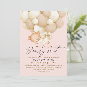 Wir können es kaum erwarten Mädchen Baby Shower Einladung