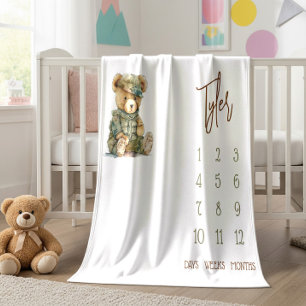 Wir können es kaum erwarten! Militär-Teddy-Baby-Me Fleecedecke