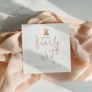 Wir können es kaum erwarten Minimalistische Baby S Serviette