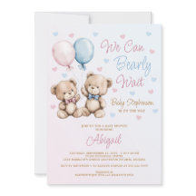 Wir können es kaum erwarten Pink Blue Babyparty