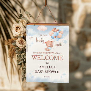 Wir können es kaum erwarten Teddy-Bär-Baby-Party W Poster